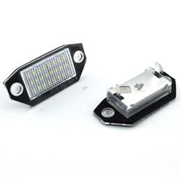 2Pcs Error Free 18LED License Plate Lights For Ford Mondeo MK3 2000 2001 2002 2003 2004 2005 2006 2007 Car Styling