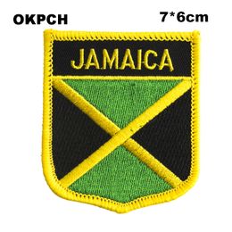 Jamaica Flag Embroidery Iron on Patch Embroidery Patches Badges for Clothing PT0197-S
