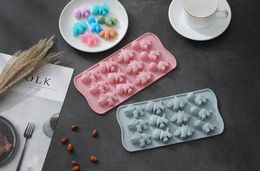 free shipping DIY chocolate ice cube mold 12 with dinosaur silicone cake mold