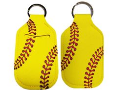 DHL500pcs Baseball Softball Keychain Chapstick Holder