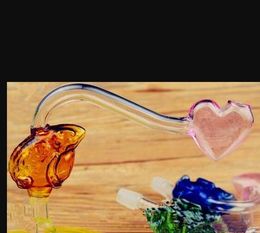 Hookah accessories frog heart pot Wholesale Glass bongs Oil Burner Glass Pipes Water Pipes Glass Pipe Oil