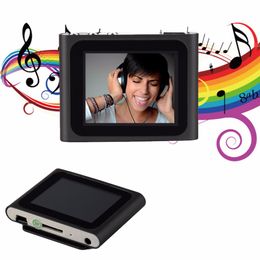 Freeshipping Portable 1.8 Inch LCD Screen Display 6th Generation Music Media Video Movie FM Radio MP4 Player Support 2-16GB Micr-oS-DTF Card