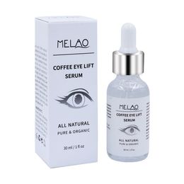 MELAO Pure Natural Organic Coffee Eye Lift Serum Moisturizer Dark Circles Eye Care Essence Face Skin Care 6pcs