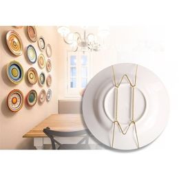 Art Plate Dish Spring Dismountable Hook Wall Hanger Holder Various Sizes Hanging Wire Home Decoration Wholesale yq00221
