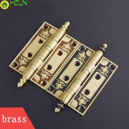 1 pc Hot Sale 1 pair / 4inch hinges Furniture hinges Door hinge solid brass 5 inch Mute Bearing Hinges