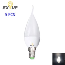 EXUP 5PCS LED Candle Bulb F37 5W 220V - 240V 450LM 3000K 6000K