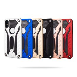 Hybrid Armor TPU Metal Kickstand Holder Phone Cover for iphone 11 pro 11 pro max XR X 7 8 6 Layer Armor Card Slot Opp bag