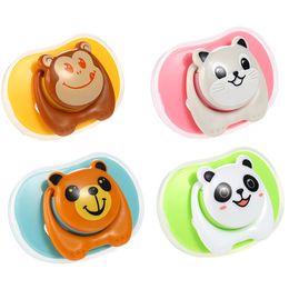 orthodontic silicone pacifier UK - Silicone cute nipple fake pacifier baby pacifier cartoon animal child Pacy orthodontic nipple teether baby pacifier care