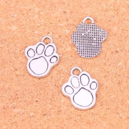 61pcs Charms dog paw Antique Silver Plated Pendants Making DIY Handmade Tibetan Silver Jewelry 22*17mm