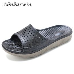 Abnkarwin Summer Men's Slippers Men Big Size Plus Slides Slide Slipper Light Comfort Home Indoor Outdoor Beach Sleepers EVA