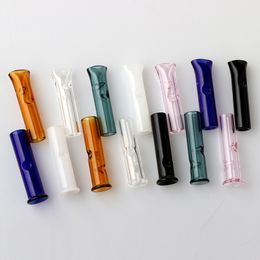 -6mm 8mm Mini filtro de vidrio consejos con la boca redonda plana Otros accesorios para fumar para papeles RAW Rolling Tobacco Cigarette Holder Pyrex TUBE