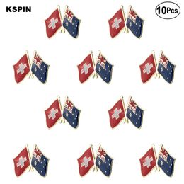 Switzerland & Australia Lapel Pin Flag badge Brooch Pins Badges 10Pcs a Lot