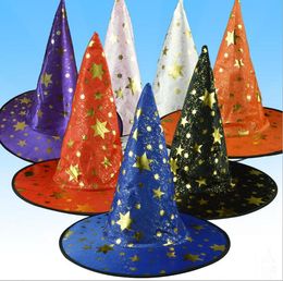 Halloween kids hat Christmas cosplay children costume witches caps party boys girls wizard devil death hood caps festival decoration props