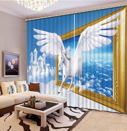 Customize 3D Curtains horse Curtains For Living Room wedding Bedroom Modern Blackout Curtain