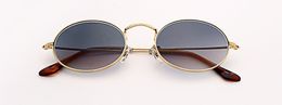 Luxary- Oval Round Sunglasses Glass Lens Sunglasses Men Women Vintage Sun Glasses Metal Gradient Lens Sunglasses UV400 with Original Box