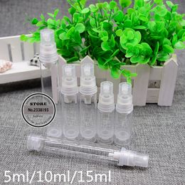 Free shipping, 100pcs X 5ml/10ml15ml vacuum spray bottles, medicine bottles, small capacity plastic bottle, mini empty bottles