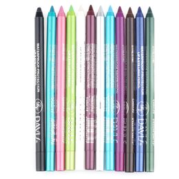 12pcs/Bag Waterproof Long lasting Eyeliner Pencil Pigment White Colour Eye Liner Pen Makeup Tools