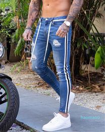 Hot sale-Luxury Mens Jeans Fashion Hole Washed Pencil Pants Designer Distrressed Slim Jeans Multiple styles