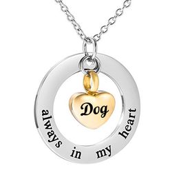 Cremation Jewellery Urn Necklace for Ashes Engraved Always in my heart Memorial Heart Personalised Pendant Keepsake -gold