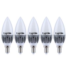 Lightme 5Pcs E14 220-240V C37 3W LED Bulb SMD 2835 Spot Globe Lamps Energy Efficient Lighting