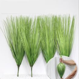 Artificial Shrubs Bushes Plastic Wheat Grass Green Leaves Fake Plants Wedding Home Garden Verandah Table Centrepieces Decoration