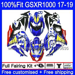 Injection For SUZUKI GSX-R1000 GSXR-1000 K17 GSXR 1000 17 18 19 331HM.3 GSX R1000 L7 L8 GSXR1000 2017 2018 2019 Cool Glossy blue Fairings