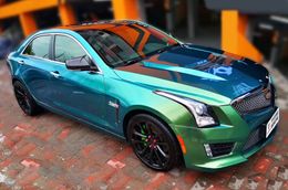 Premium Ambilight Gloss Chameleon Blue Green Vinyl Car Wrap Foil With Air Release Film For Full Car Wrapping Sticker 1.52x20 meters
