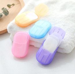 Mini Paper Soap Outdoor Travel Soap Paper Washing Hand Bath Clean Scented Slice Sheets Disposable Box Soap SN4161