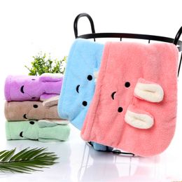 new factory direct sales dry hair towel coral velvet cute cartoon shower cap absorbent quickdrying hair cap