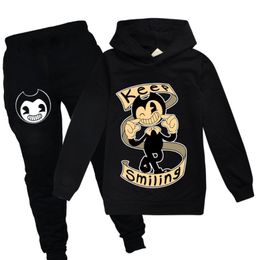 Bebek Kazak Seti Moda T-Shirt Pantolon Giyim Bendy ve Mürekkep Makinesi Çocuk Giysileri Set Erkek Kıyafetleri Çocuklar için Çocuk Hoodies