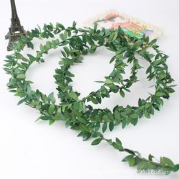 7.5M Wired Green Leaves Garland Silk Artificial Vine Greenery Foliage Flower Garland Home Garden Wedding Decorations Wall Decor DIY Craft