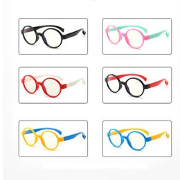 Kids Anti-blue Light Glasses Child Anti-UV Radiation Protection Computer Goggles Flexible Frame Eyeglasses Girl Boy Children Glasses LJJW157