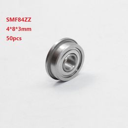 50pcs/lot SMF84ZZ S MF84ZZ ABEC-5 4x8x3mm Stainless Steel 440C Flange Deep Groove Ball bearing shielded 4*8*3mm MF84 ZZ Z