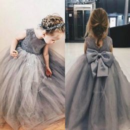 silver grey flower girl dresses uk
