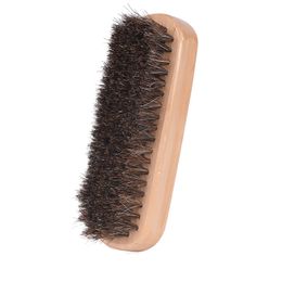 Horsehair Shoe Shine Brush with Wood Handle Polish and Shine Leather and Synthetic Boots and Footwear Sofa Furniture Clothes Leather Care
