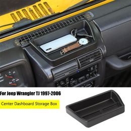 ABS Car Centre Dashboard Storage Box Black For Jeep Wrangler TJ 1997-2006 Factory Outlet Auto Interior Accessories