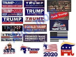 HOT 18 type New Styles Donald Trump 2020 Car Stickers 7.6*22.9cm Bumper Sticker Keep Make America Great Decal for Car Styling Vehicle Paster