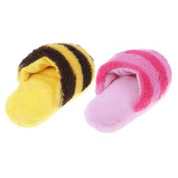 Pet Dog Squeaky Plush Toys Slipper Shaped Sound Chew Play Toy for Pet Cats Puppy Teeth Cleaning Funny Squeaker Toy Dog Products