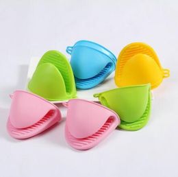 Kitchen Silicone Heat Resistant Gloves Clips Insulation Non Stick Anti-slip Pot Holder Clip Cooking Baking Oven Mitts Kitchen Tools