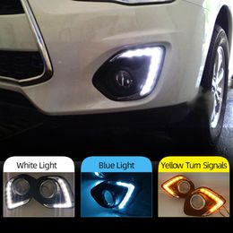 2Pcs For Mitsubishi ASX 2013 2014 2015 LED DRL Daytime Running Lights Daylight Waterproof Fog Head Lamp