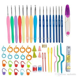 12x Ergonomische Häkelnadeln Set Weiche Nadeln Handwerk Nähen Strickhaken Tooldd