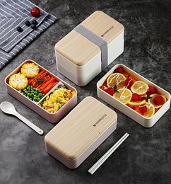 Double compartment lunch box for office workers can be heated by microwave oven