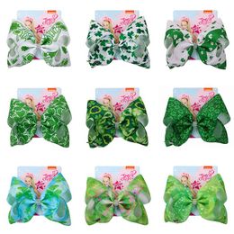 Bowknot Hair Hairpin Baby Girls Lucky Clover Barrettes Kids Green Bow-tie Hairpin Children Spring Headwear VT1084