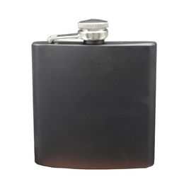 6oz Stainless Steel Hip Flask Black Colour Plating Portable Flagon Wine Pot Colourful Stainless Steel Metal Hip Flask