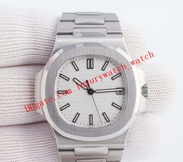 Luxury Best Quality Watch Mens 40mm 5711 Stainless Steel White Dial Mechanical Automatic Fashion Men's Watches Sapphire Luminous Wristwatch