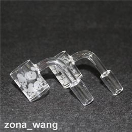 Flat Top Quartz Banger OD 25mm with hot pattern Embossing Banger Nail 14mm male banger for silicone bong water pipe