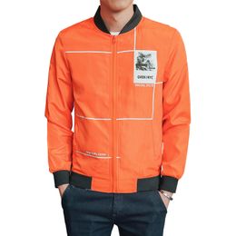 Men's slim solid color jacket jacket men's coat sports baseball suit candy color