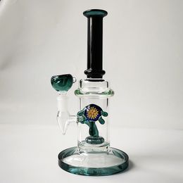 Unique Thick Bong Glass Bong Heady Glass Water Pipe Showerhead Perc Straight tube Glass Bongs CS1223