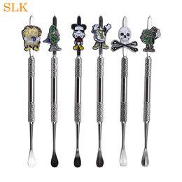 With Badge Pattern 120mm spoon tool Wax dabber vax atomizer titanium nail dabber tool For dry herb vaporizer pen Skillet wax atomizer