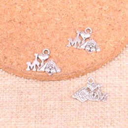 120pcs Charms I love my dog 17mm Antique Making pendant fit,Vintage Tibetan Silver,DIY Handmade Jewelry